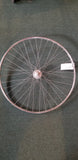 Used: 27x1 1/4" steel rear wheel. Bolt on. Freewheel.