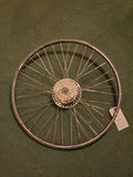 Used: 26" rear alloy disk wheel. 8/9 speed hub.